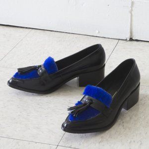 Intentionally Blank Smarty loafer • blue! • size 8.5 / 39